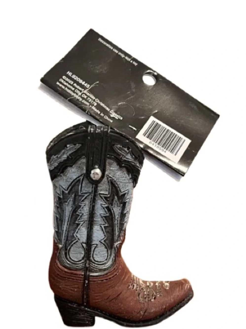 🆕- Christmas Cowboy Boot Holiday Ornament